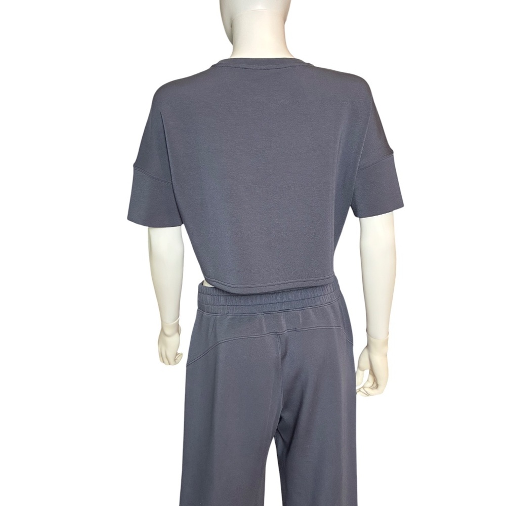 Spanx AirEssentials Cropped Tee Small – Smoke Gray - Picture 2 of 7